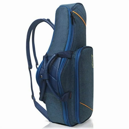 Alto Saxophone Case - 2-in-1 Padded Backpack Gig Bag with Flute Pocket & Accessory Storage, 20mm Soft Padding, Lightweight Protective Carry Case for Saxophone