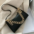 thumbnail image 5 of Fashion Joker ladies shoulder chain bag women's messenger bag - black, 5 of 5