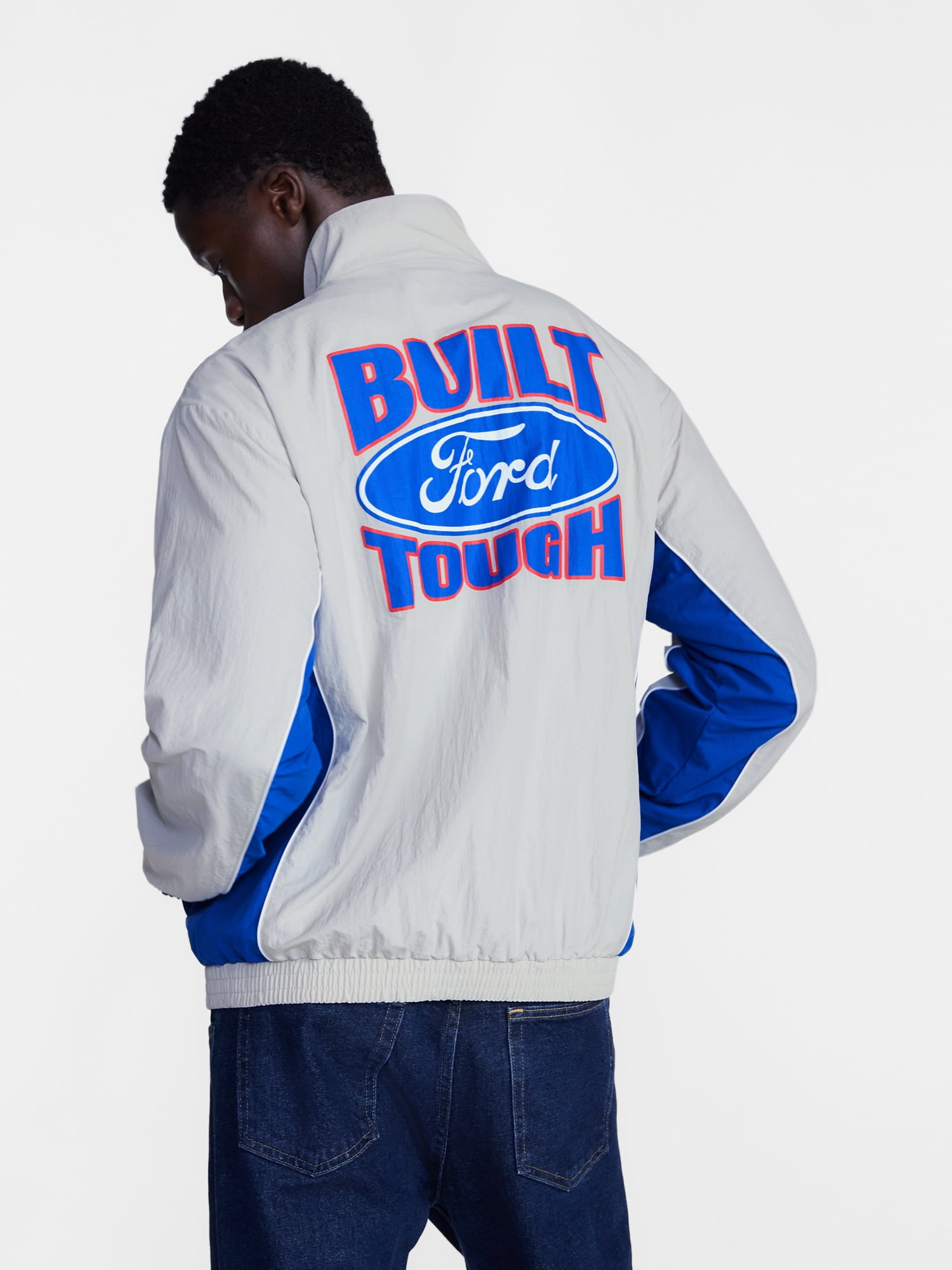 Ford Men's Graphic Windbreaker Jacket with Long Sleeves, Sizes S-3XL