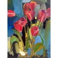 thumbnail image 2 of Ferrell, Erin McGee 15x18 Gold Ornate Wood Framed with Double Matting Museum Art Print Titled - Painterly Tulips II, 2 of 4