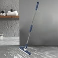 thumbnail image 1 of Floor Scrub Brush With Long Handle , 2 In 1 Scrape And Brush,Tub And Tile Brush For Cleaning Bathroom, Patio, Kitchen, Wall, 1 of 9
