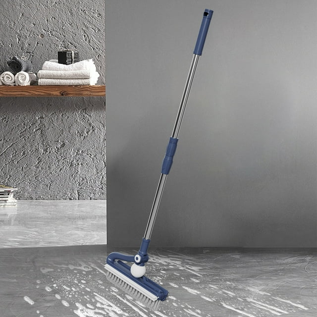 XYAIYT Long Handle Floor Scrub Brush 2 in 1 Scrape and Brush Multipurpose Cleaning Tool for Bathroom Kitchen Patio Walls Easy Assembly and Storage Effective Stain Removal
