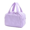 thumbnail image 1 of Bolsa de maquillaje de viaje, bolsa de maquillaje, estuche portátil para cosméticos, organizador de artículos de tocador de viaje. Púrpura, 1 of 9