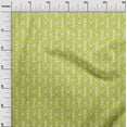 thumbnail image 2 of oneOone Cotton Flex Lime Green Fabric Leaves & Floral Geometric Sewing Material Print Fabric By The Yard 40 Inch Wide, 2 of 4