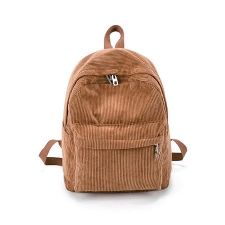 Bmnmsl Women Corduroy Backpack Travel Rucksack Handbag School Bag