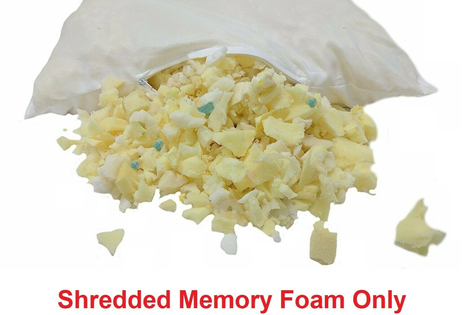 QQbed Shredded Memory Foam Fill Refill Replacement for Pillows, Bean Bag,  Chairs, Dog Pet Beds, Cushions, Stuffed Animals and Crafts 