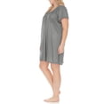 thumbnail image 3 of EZI Nightgowns for Women - Soft & Breathable Satin Night Gowns for Adult Women - Medium to Plus Size Womens Sleep Shirts - Knee-Length Nightgown, 3 of 7
