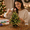 B, variant on DIY Beaded Christmas Tree Kit, Handmade Mini Tabletop Xmas Tree with Built-in Warm Lights, 3 Interchangeable Toppers Craft Set for Holiday Decor Star