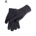 thumbnail image 3 of PULLIMORE Winter Warm Knit Gloves for Men Touchscreen Thermal Soft Lining Elastic Cuff Texting Gloves (Black), 3 of 8