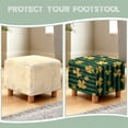 thumbnail image 6 of SCRAWLGOD St. Patrick's Day Shamrock Stripe Print Golden Green Ottoman Cover, Stretch Square Ottoman Slipcovers Machine Washable Foot Stool Cover for Living Room, Folding Storage Furniture Protector, 6 of 7