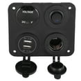 thumbnail image 3 of 3X 4 Function Panel Dual USB Charger Green LED Volt 12V Power Outlet ON- Switch, 3 of 8