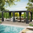 thumbnail image 4 of GAZEBETER 10' x 20' Louvered Pergola, Outdoor Aluminum Pergola with Adjustable Roof, 4 of 6