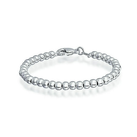 Childrens Kids Bracelet Sterling Silver 4mm Ball Bead 6in