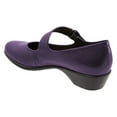 thumbnail image 2 of YDN Women Retro Round Closed Toe Chunky Low Heel Mary Janes Slip On Strappy Shoes for Walking Casual Dress Size 11 Purple, 2 of 4