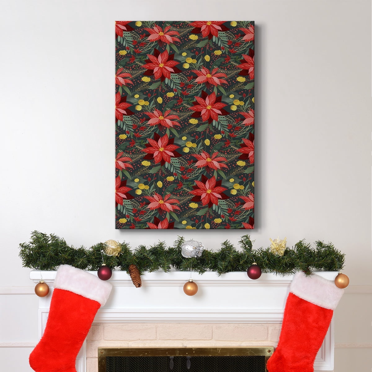 Bright Christmas Night Collection E- Gallery Wrapped Canvas