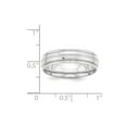 thumbnail image 2 of Solid 14k White Gold Comfort Fit Unique Wedding Band Ring Size 10.5, 2 of 3