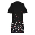 thumbnail image 6 of Roncen Sundresses for Women Beach Vacation 2026 Spring Cover Ups Short Sleeve T Shirt Dress Cold Shoulder Summer Dresses, 6 of 6