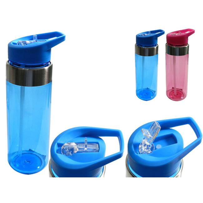 24 oz Assorted Color Plastic Sport Water Bottle Case of 12 Walmart
