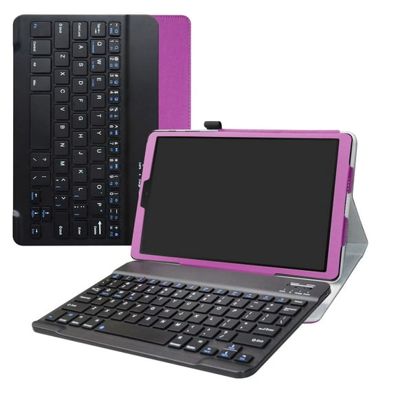 Labanema 10.1" Samsung Galaxy Tab A 10.1 T510 T515 2019 Bluetooth Keyboard Case, PU Leather Folio Stand Protective Case, Cover for 10.1" Samsung Galaxy Tab A 10.1 T510 T515 2019 (Purple)