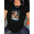 thumbnail image 1 of Camiseta De Mujer Camiseta De Verano Para Mujer Para Viajes En La Calle TrabajoCartoon Bear & Slogan Print Comfy T-Shirt, Round Neck Short Sleeve Sports Tee, Women's ActivewearFather's Day, Mother's, 1 of 6