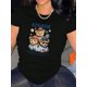 thumbnail image 1 of Camiseta De Mujer Camiseta De Verano Para Mujer Para Viajes En La Calle TrabajoCartoon Bear & Slogan Print Comfy T-Shirt, Round Neck Short Sleeve Sports Tee, Women's ActivewearFather's Day, Mother's, 1 of 6