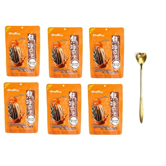 NineChef Bundle - ChaCha Sunflower Roasted and Salted Seeds 160g X 6 Bags   1 NineChef ChopStick