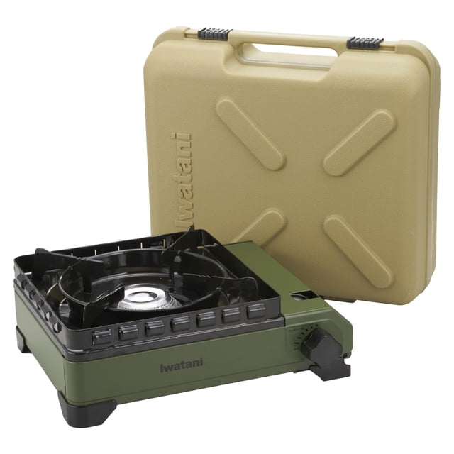 Cocina de cassette Iwatani CB-ODX-1-OL Olive portátil, 2,4 kg