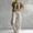 04-Khaki, variant on Women's 2 Piece Cotton Linen Outfit Set, Short Sleeve Solid Top with Striped Wide Leg Pants with Pockets, Casual Loose Summer Loungewear for Daily Vacation Wear 07-Yellow XXL