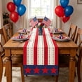 thumbnail image 6 of Ouuluon 4th of July Table Runner Patriotic Star Printed Table Runners, Red White Blue Table Scarf for Dining Room Kitchen Holiday Party Decor, 6 of 7