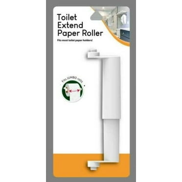Bathroom Toilet Paper Roll Extender Holds Mega & Super Mega Rolls