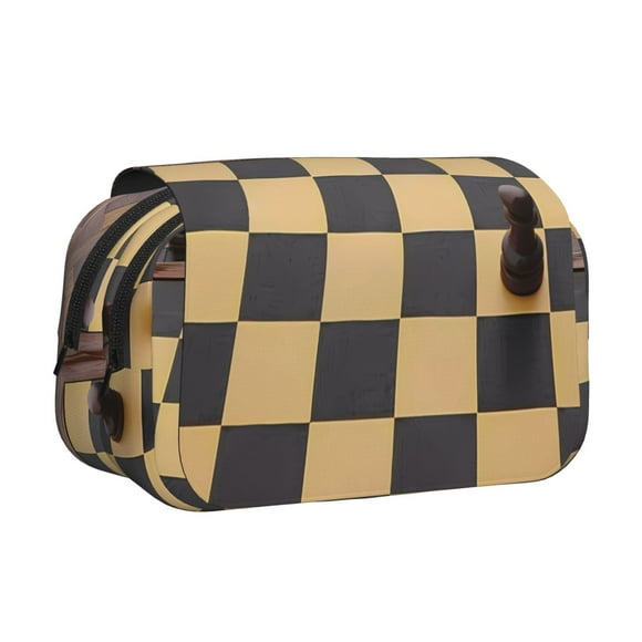 Easygdp Chess Board With Pawns para Estuche de Lápices con Tapa Flip, Suministros de Oficina y Universidad para Adolescentes y Adultos