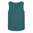 thumbnail image 6 of Mifsaly Linen Tank Tops for Women Pleated Front Scoop Neck Sleeveless Blouses Lightweight Casual Loose Fit Flowy Summer Clothes 2026 Mint Green,XXL, 6 of 6