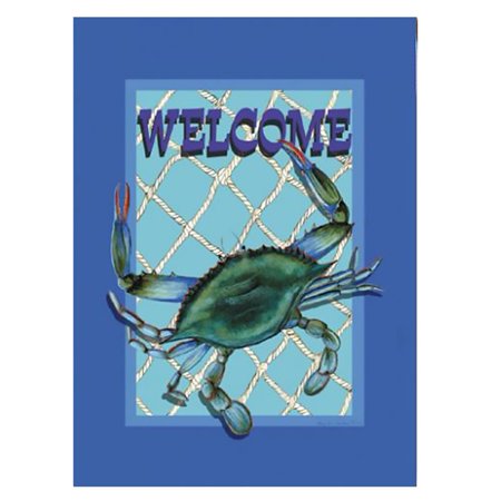 Custom Decor Maryland MD Blue Crab Net Beach Welcome Garden Flag