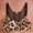 Lepoard, variant on 2026 Women's Plus Size Bra Leopard Print Bra Front Buckle Gathered Roundness Sexy Beautiful Back Push Up Lingerie Traceless Lifting