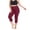 Wine_006, variant on Domuza Womens Plus Size Workout Capri Leggings with Pockets Reflective Buttery Soft High Waisted Tummy Control Yoga Pants Army Green 5XL