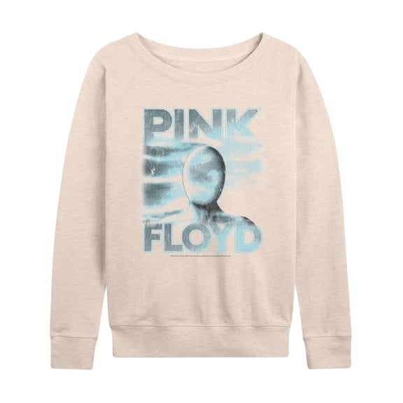 Pink Floyd - Pink Floyd Cloud Man Lightweight French Terry Wide Neck Long Sleeve Graphic Shirt