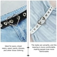 thumbnail image 2 of NICEXMAS 2-Pack Punk Style Black Waist Belts for Women, Imitation Stitching, Trendy Fashion Accessories, 2 of 6