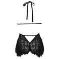 thumbnail image 2 of Gibobby Lencería mujer erótica Conjunto de Lencería Erótica Ropa Interior Sexy para Mujer, Camisón de Una Pieza con Tanga, Ropa de Dormir para Mujer(Negro, 3XG), 2 of 5