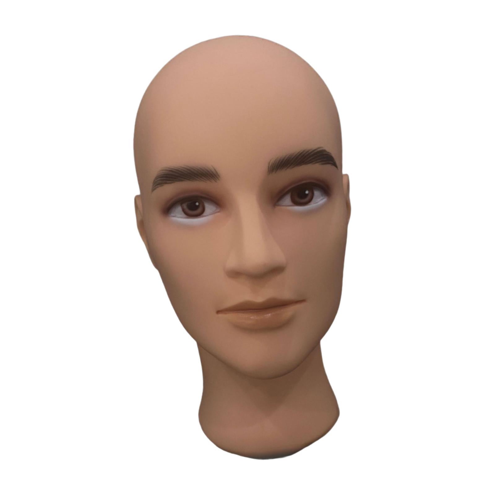 TOOYFUL Male Bald Mannequin Head Manikin s Head Stand s Displaying Making Styling Holder Display Model for Shopping Mall 03