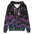 thumbnail image 4 of Vintage Hoodies for Womens Full Zip Up Drawstring Floral Graphic Print Hooded Sweatshirt Pullover Long Sleeve Pocket Fall Winter Casual Tops for Womens, 4 of 4