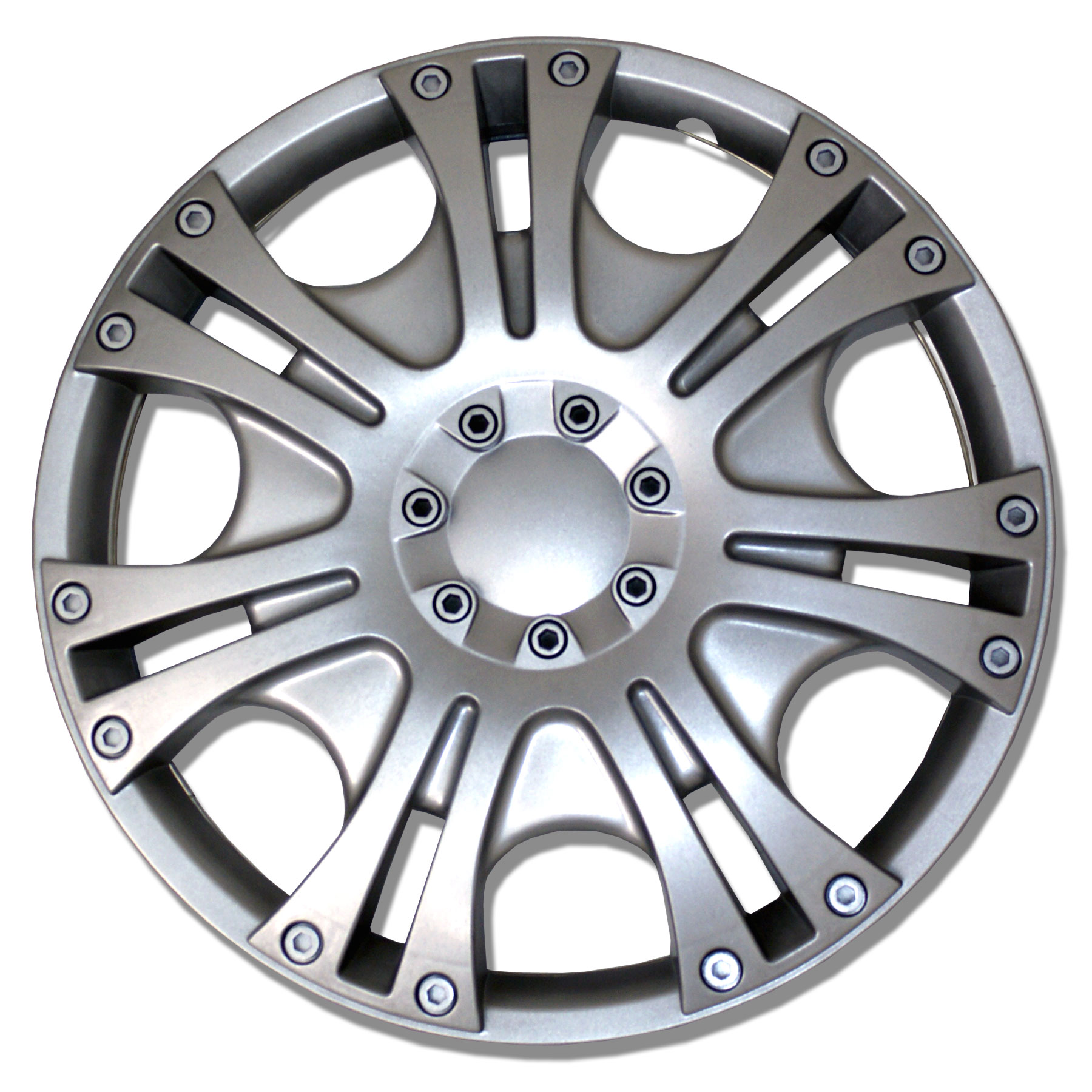 Set of 4 Metallic Silver Hubcaps 14" WSC009S14 Hub Caps Wheel Skin