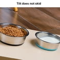 thumbnail image 3 of Comederos metálicos de acero inoxidable para perros | Base de goma antideslizante | Comederos ideales para comer y beber, 3 of 5