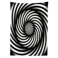thumbnail image 3 of Ambesonne Spires Tablecloth Rectangular Table Cover, Black and White Swirl, 60"x90", Black White, 3 of 4