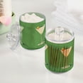 thumbnail image 2 of Yayeee 4 Pack Qtip Holder Bathroom Cotton Swab Canister with Lid Clear Dispenser Set, Green Lemon Juice, 2 of 6