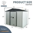 thumbnail image 6 of LiviNest 8x4 Metal Storage Shed: 6-Year Weatherproof Shield for Backyard Tools - All-in-1 Kit with Sliding Door & Foundation - Secure Storage for Lawn Mower & Garden Equipment, 6 of 6