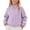 .Purple, variant on Agkizg Girls Stand Collar Fleece Jacket Thick Winter Coat with Pockets Solid Color Warm Casual Outerwear