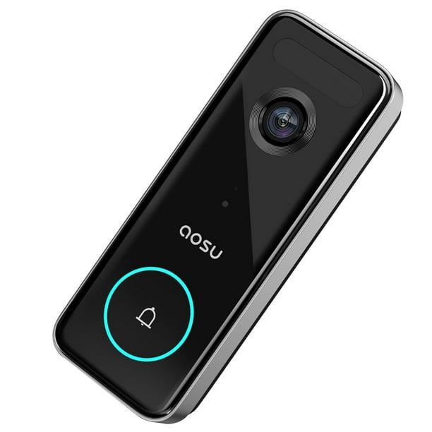 Caméra de sonnette vidéo intelligente à détection de mouvement sans fil  Aosu avec vision nocturne 