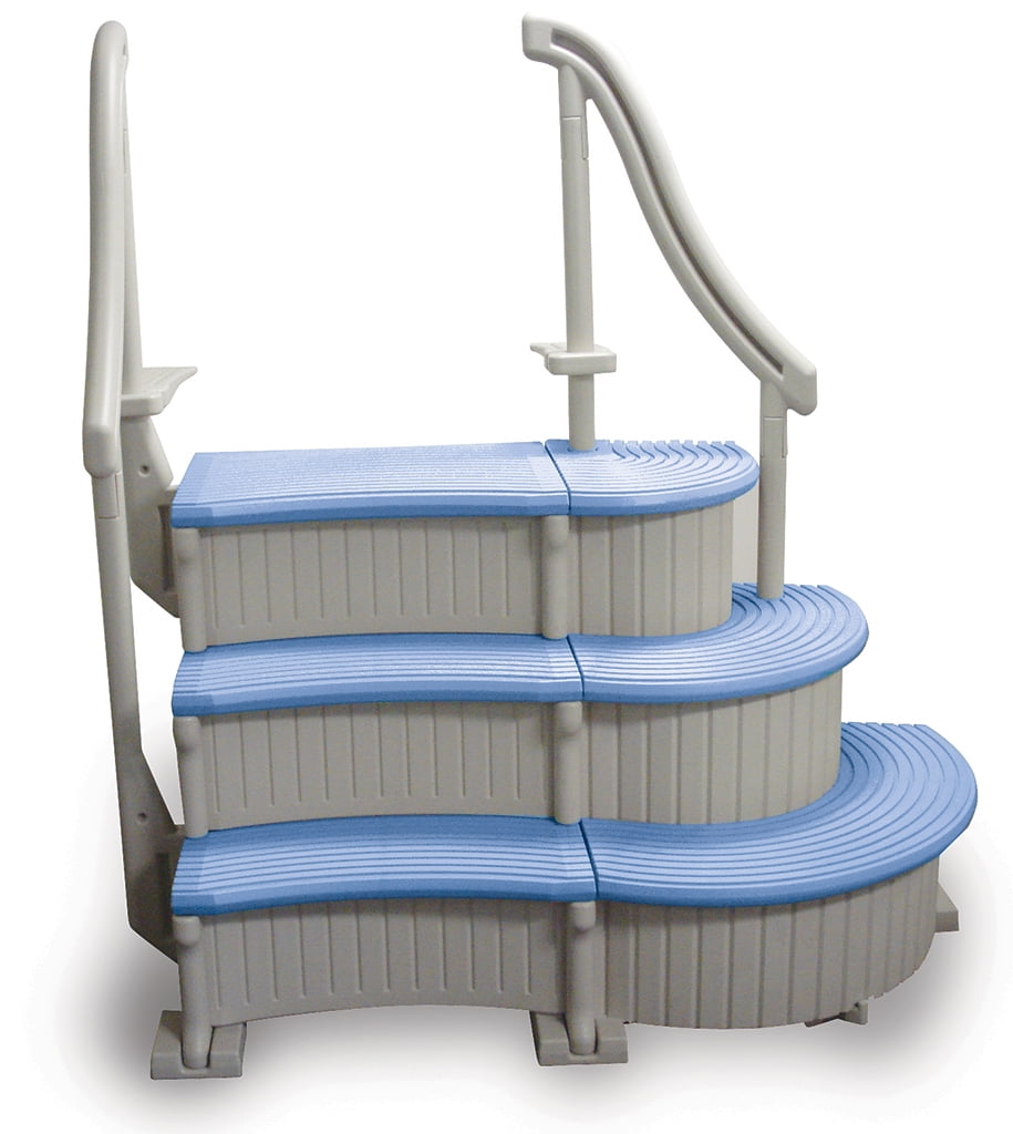 confer curve inground swimming pool steps