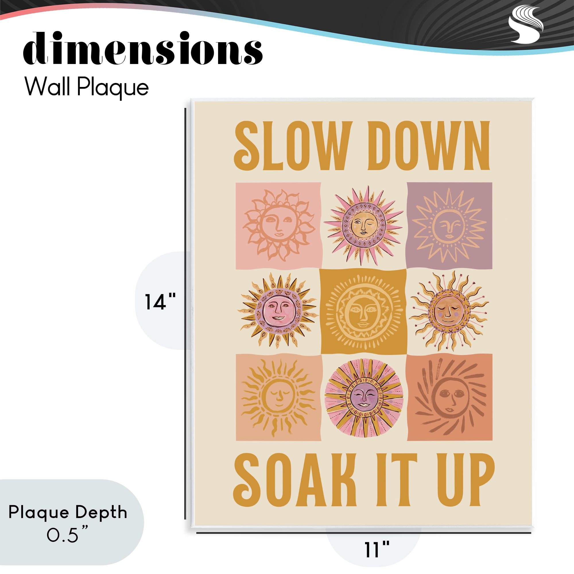 Stupell Industries Slow Down Soak It Up Wall Plaque Art, design by Two If By Sea Studios
