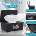 thumbnail image 2 of Hushee 2 Pack Wipe Dispenser Wipes Holder for Baby Adult Decorative Wipe Containers for Bathroom Home Office Cars (Black), 2 of 4